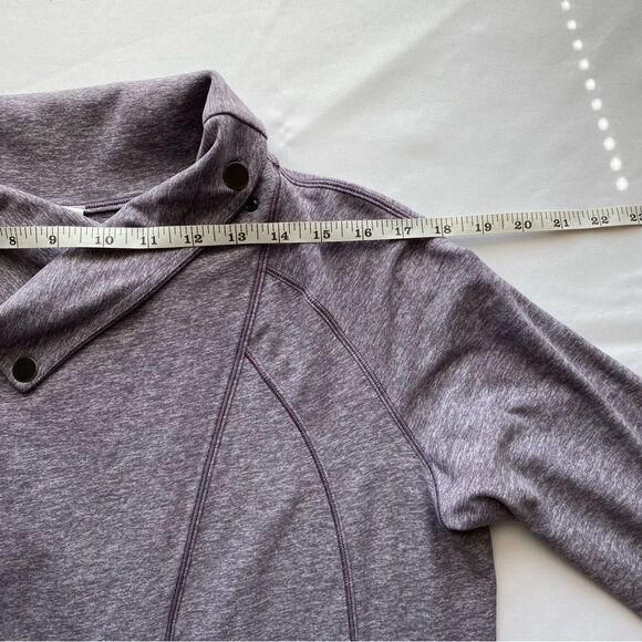 NWOT Lululemon Heathered Graphite Purple Rulu Rally Wrap Light Jacket Size 8 - Picture 13 of 15
